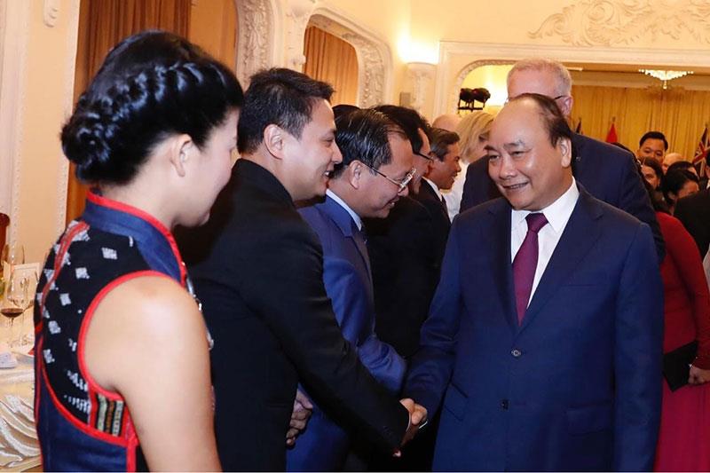 越南企业参加澳大利亚总理的招待会