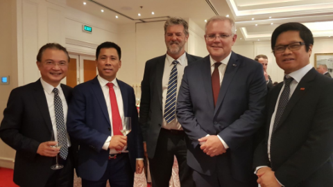 호주 총리와 부인은 최고의 베트남 기업들 접견
